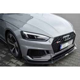 Накладка сплиттер на передний бампер Вариант 2 на Audi RS5 B9 Coupe